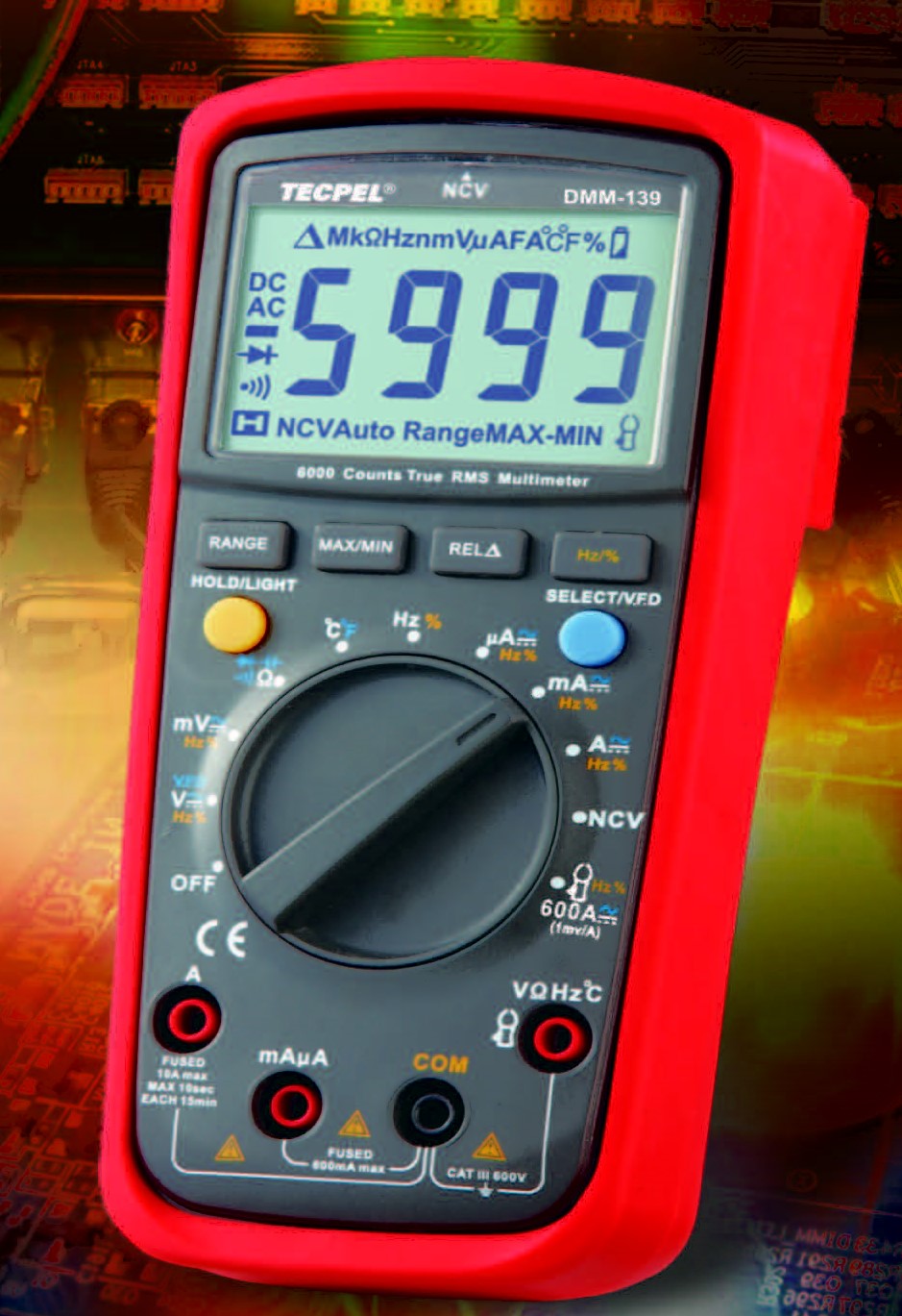 DMM-139 ：5999 數位 + AC真實均方根讀值(True R.M.S.)