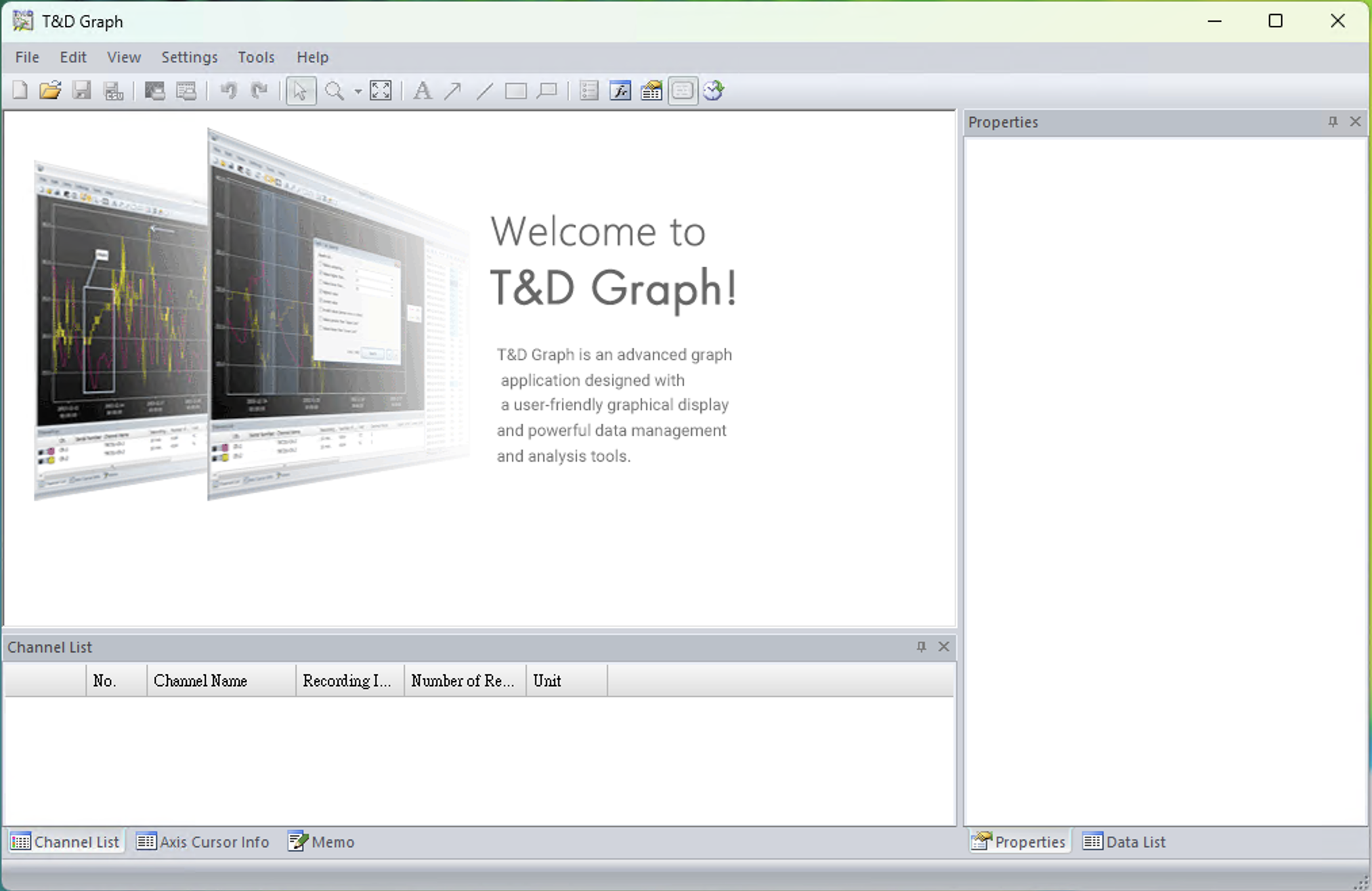 T&D Graph 程式主頁面