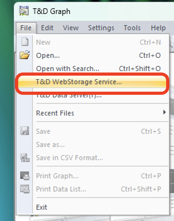 T&D Graph FIle 選單欄
