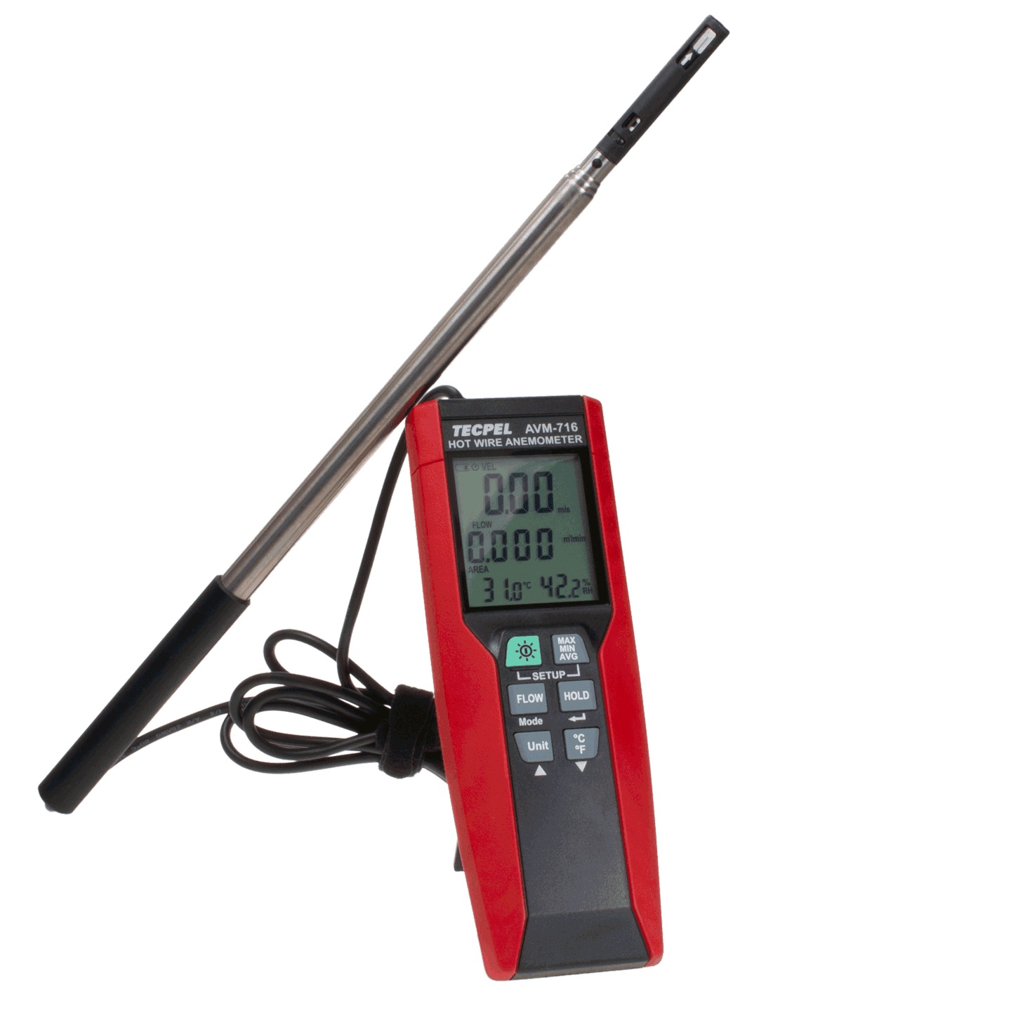 AVM-716 Anemometer for air velocity and airflow